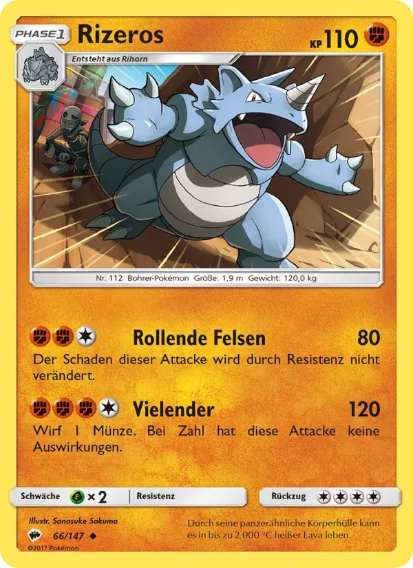 Rizeros — Nacht in Flammen 66 German Pokémon card