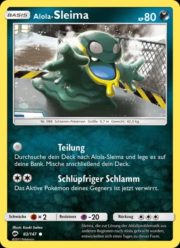 Alola-Sleima — Nacht in Flammen 83 German Pokémon card