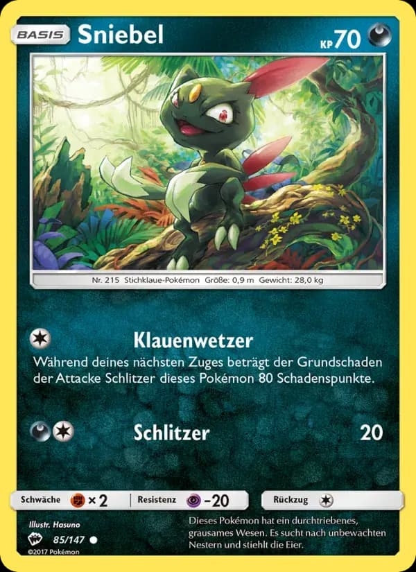 Sniebel — Nacht in Flammen 85 German Pokémon card