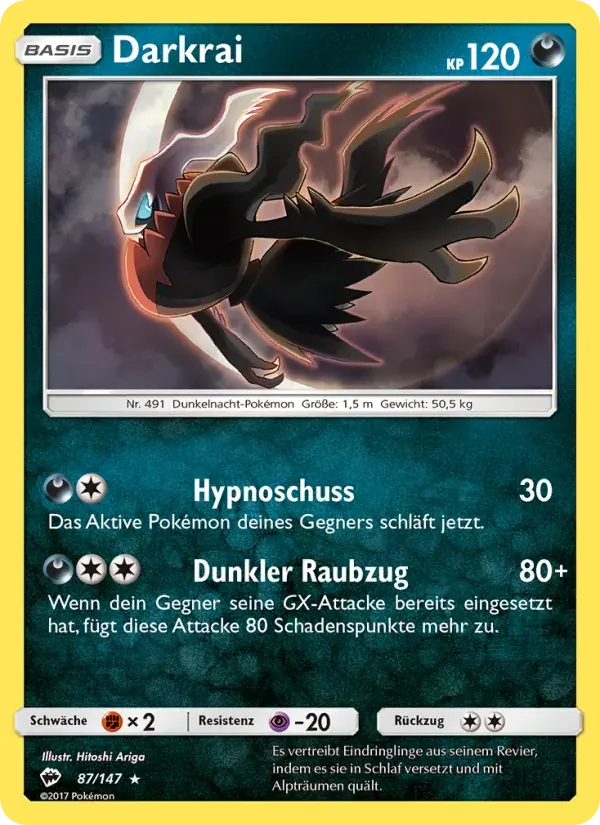 Darkrai — Nacht in Flammen 87 German Pokémon card