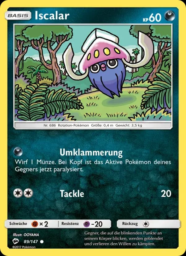 Iscalar — Nacht in Flammen 89 German Pokémon card