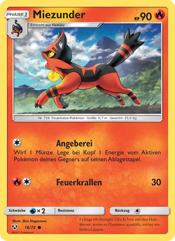 Miezunder — Schimmernde Legenden 16 German Pokémon card