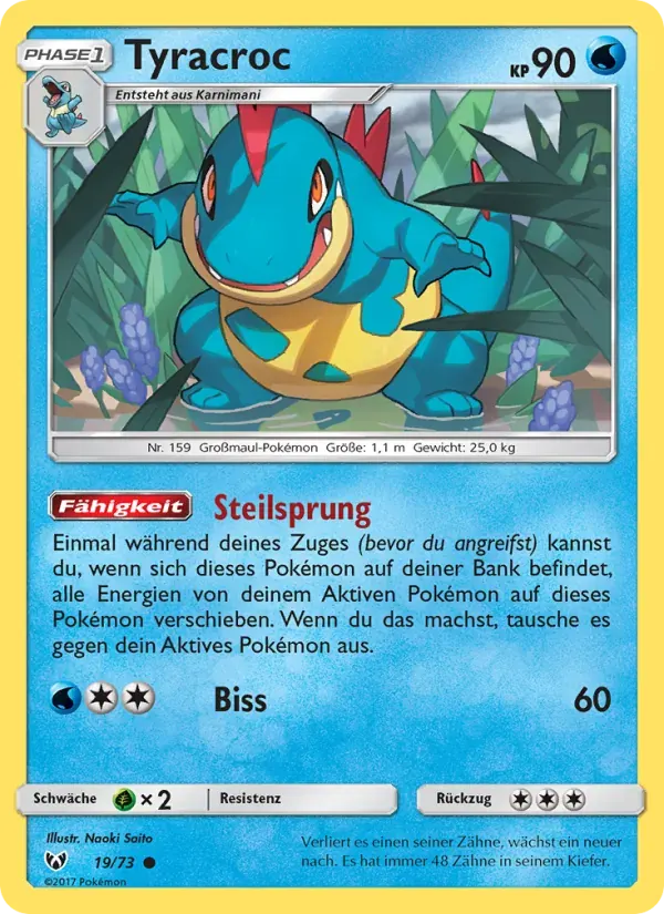 Tyracroc — Schimmernde Legenden 19 German Pokémon card