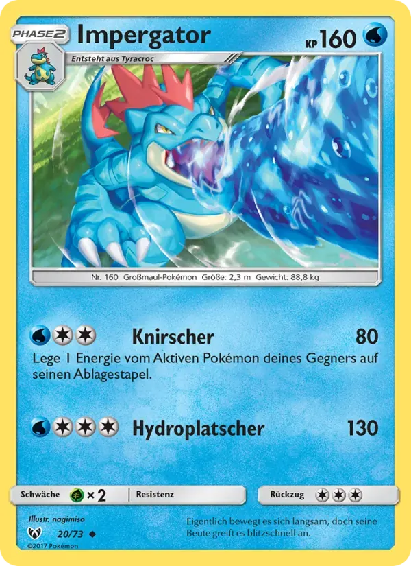 Impergator — Schimmernde Legenden 20 German Pokémon card