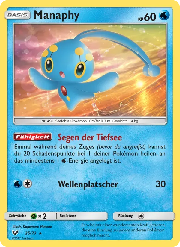 Manaphy — Schimmernde Legenden 25 German Pokémon card