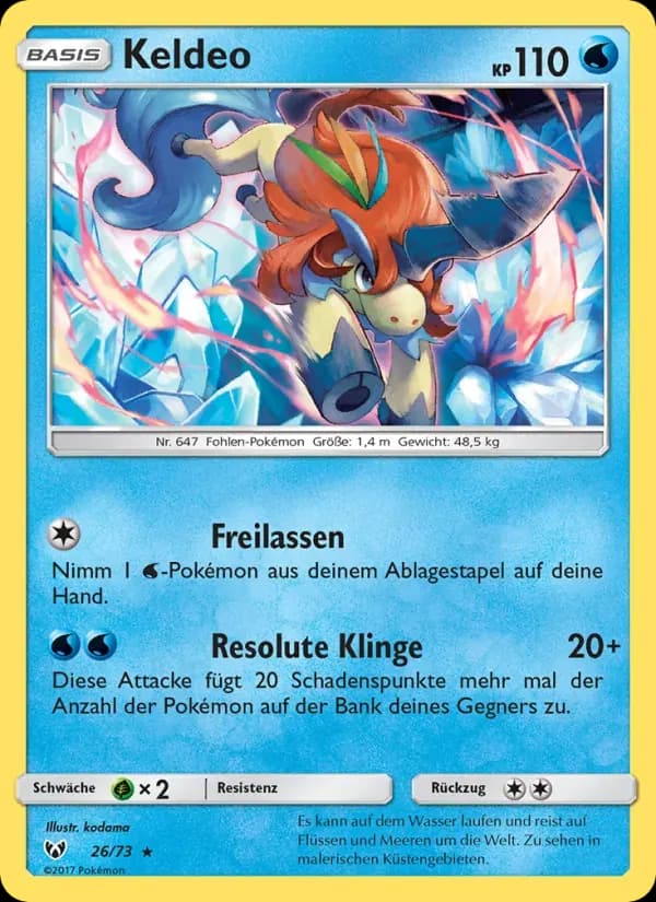 Keldeo — Schimmernde Legenden 26 German Pokémon card