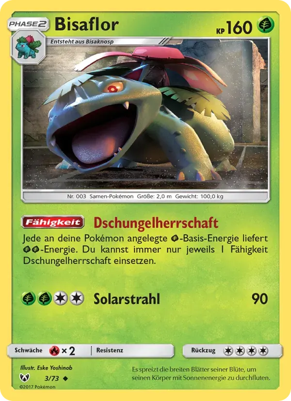 Bisaflor — Schimmernde Legenden 3 German Pokémon card