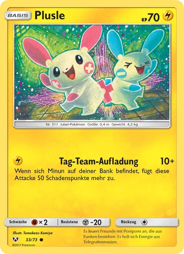 Plusle — Schimmernde Legenden 33 German Pokémon card