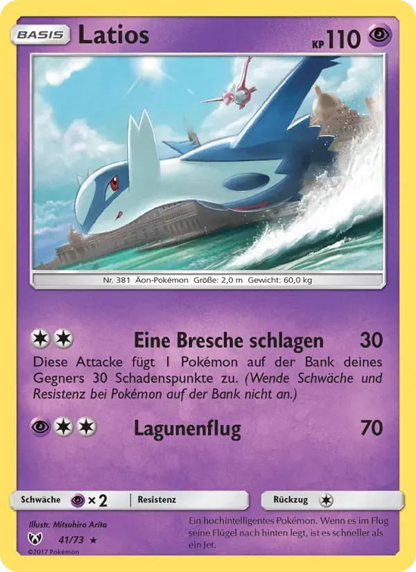 Latios — Schimmernde Legenden 41 German Pokémon card