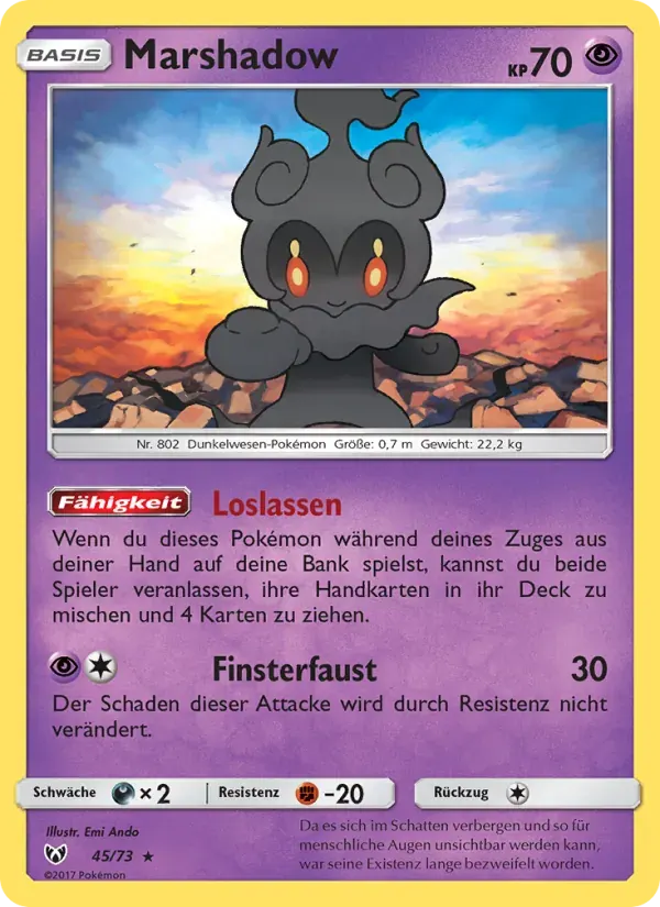 Marshadow — Schimmernde Legenden 45 German Pokémon card