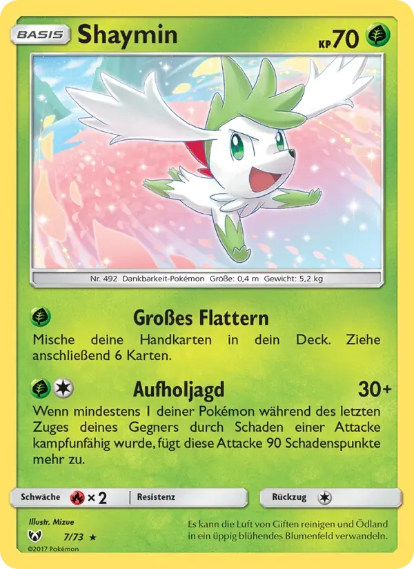 Shaymin — Schimmernde Legenden 7 German Pokémon card