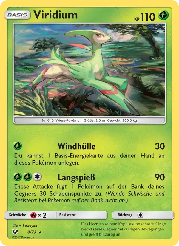 Viridium — Schimmernde Legenden 8 German Pokémon card