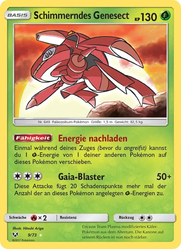 Schimmerndes Genesect — Schimmernde Legenden 9 German Pokémon card