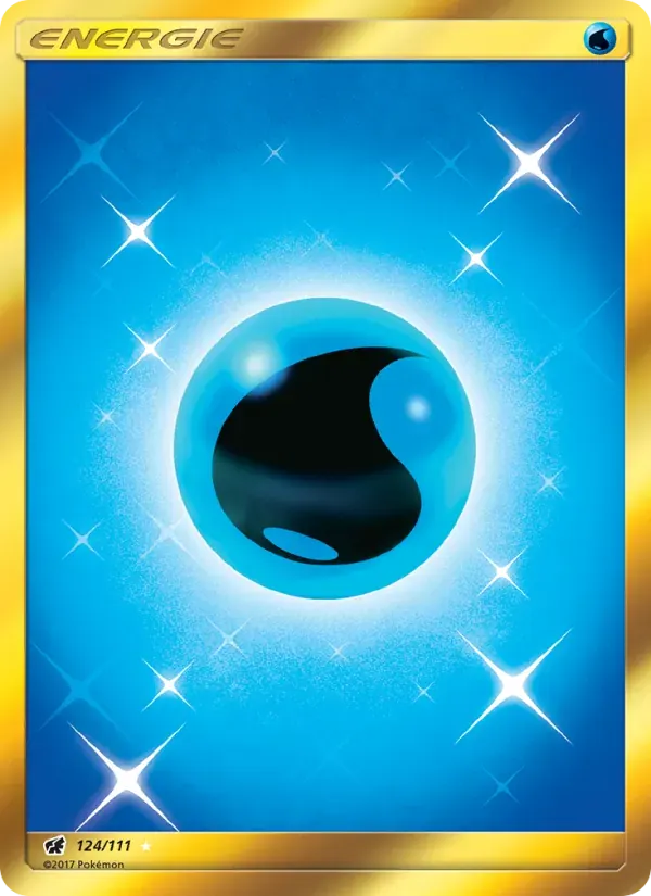 Wasser-Energie — Aufziehen der Sturmröte 124 German Pokémon card