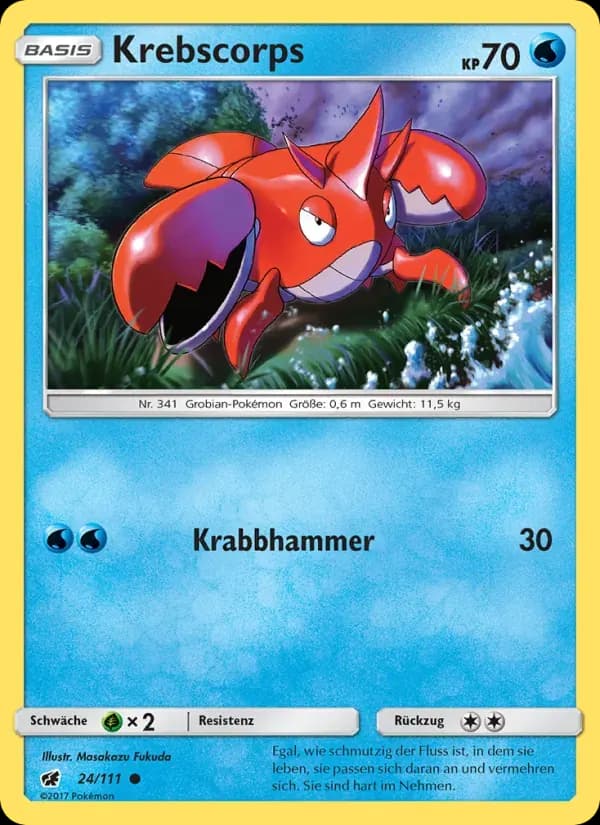 Krebscorps — Aufziehen der Sturmröte 24 German Pokémon card
