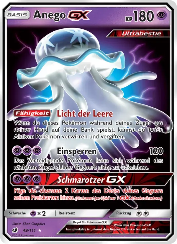 Anego GX — Aufziehen der Sturmröte 49 German Pokémon card