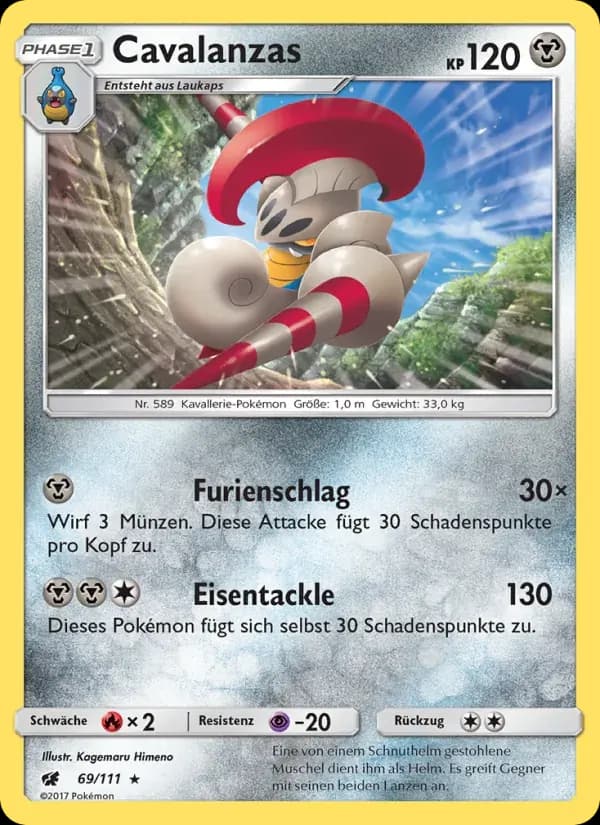 Cavalanzas — Aufziehen der Sturmröte 69 German Pokémon card