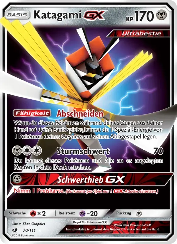 Katagami GX — Aufziehen der Sturmröte 70 German Pokémon card