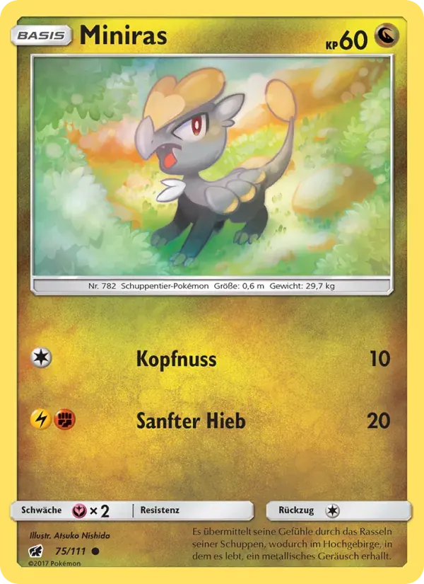 Miniras — Aufziehen der Sturmröte 75 German Pokémon card