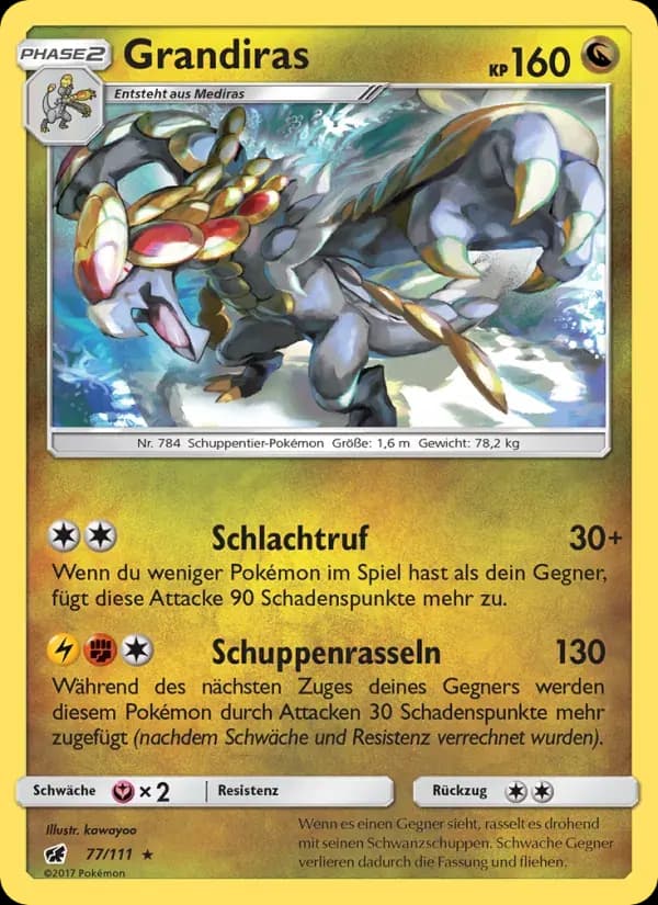 Grandiras — Aufziehen der Sturmröte 77 German Pokémon card