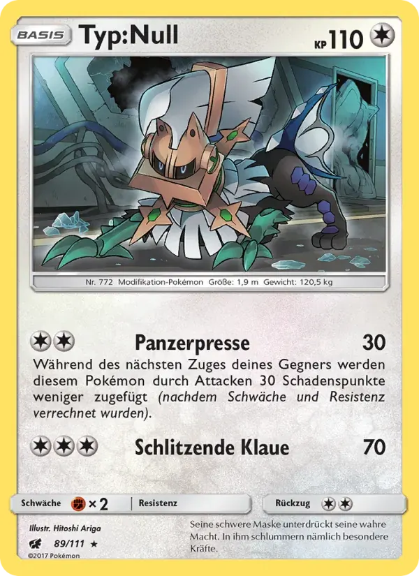 Typ:Null — Aufziehen der Sturmröte 89 German Pokémon card