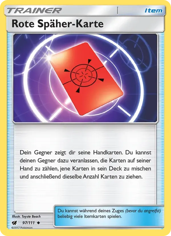 Rote Späher-Karte — Aufziehen der Sturmröte 97 German Pokémon card