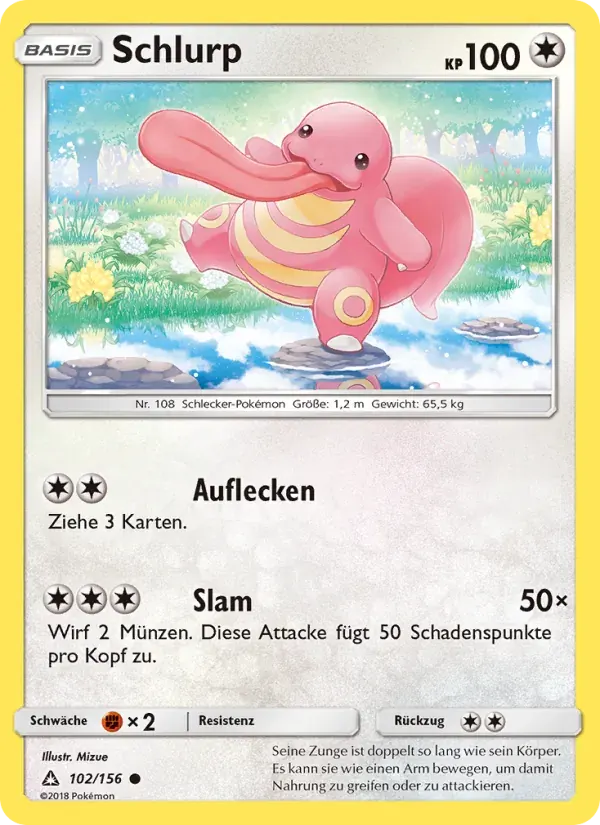 Schlurp — Ultra-Prisma 102 German Pokémon card