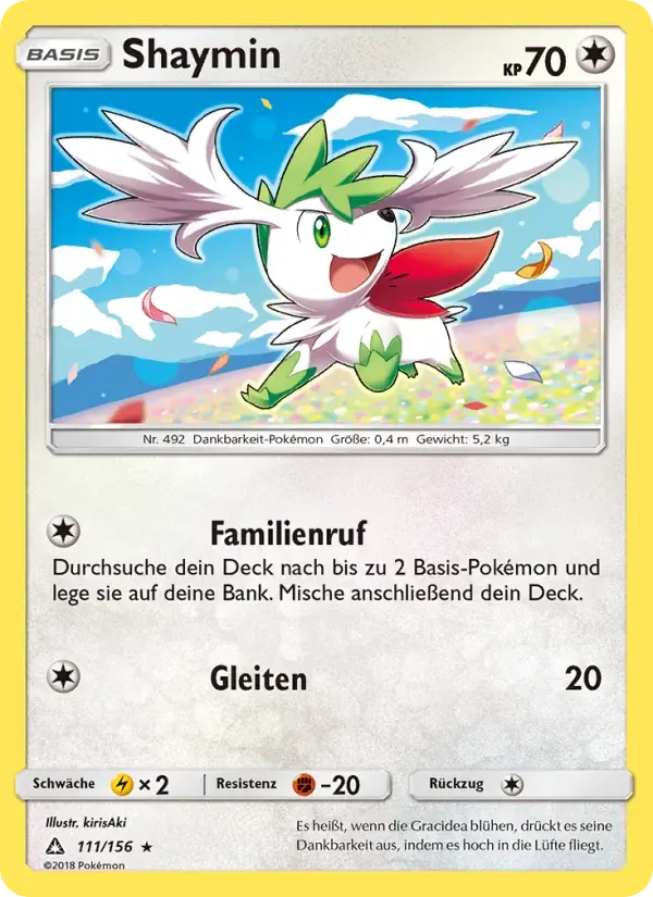 Shaymin — Ultra-Prisma 111 German Pokémon card