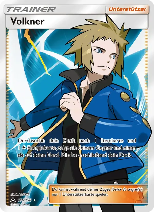 Volkner — Ultra-Prisma 156 German Pokémon card