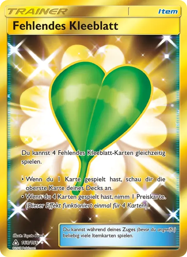 Fehlendes Kleeblatt — Ultra-Prisma 168 German Pokémon card