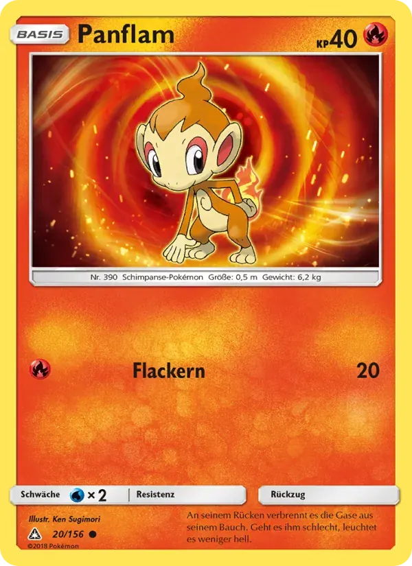 Panflam — Ultra-Prisma 20 German Pokémon card