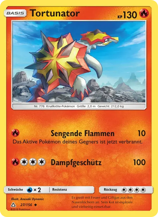 Tortunator — Ultra-Prisma 27 German Pokémon card