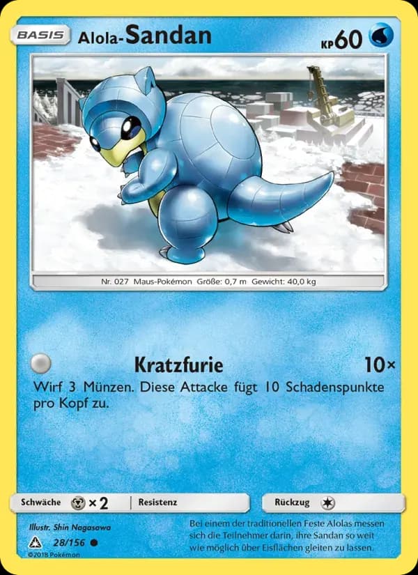 Alola-Sandan — Ultra-Prisma 28 German Pokémon card