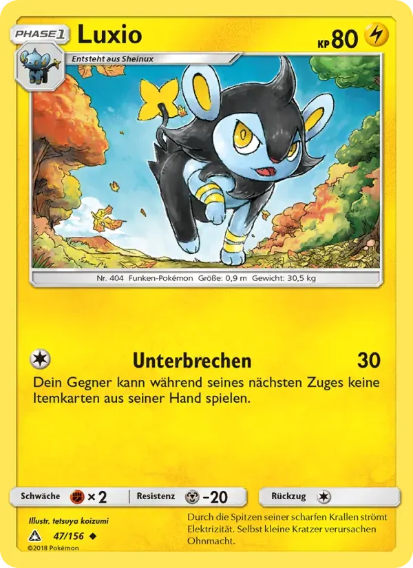 Luxio — Ultra-Prisma 47 German Pokémon card