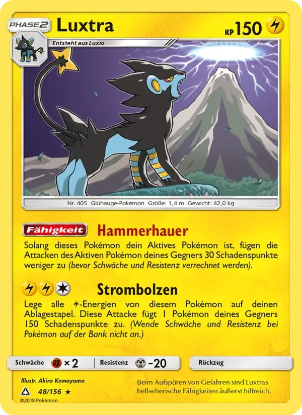 Luxtra — Ultra-Prisma 48 German Pokémon card