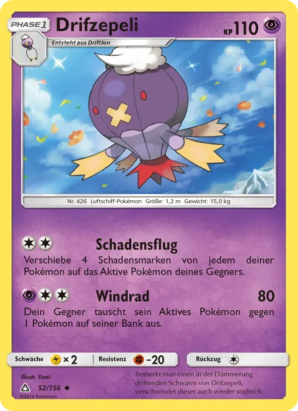 Drifzepeli — Ultra-Prisma 52 German Pokémon card