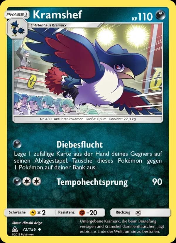 Kramshef — Ultra-Prisma 72 German Pokémon card