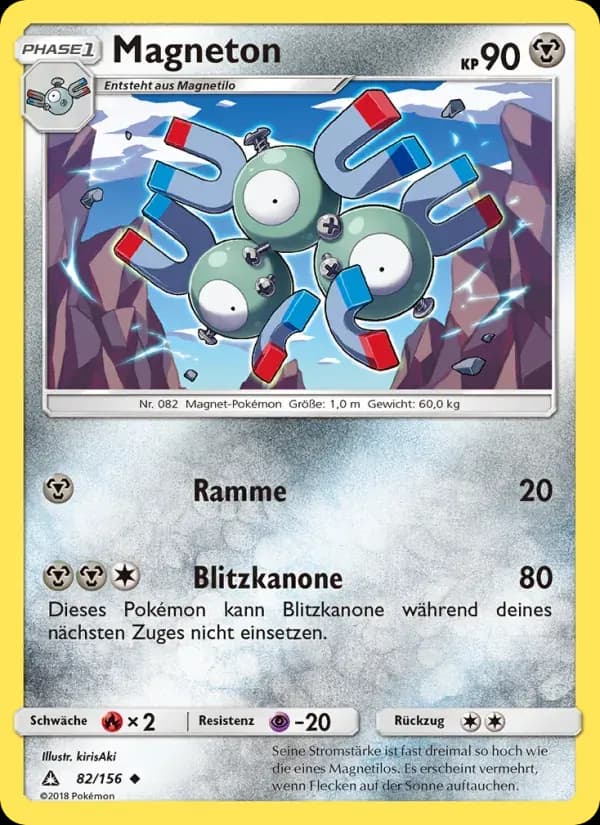 Magneton — Ultra-Prisma 82 German Pokémon card