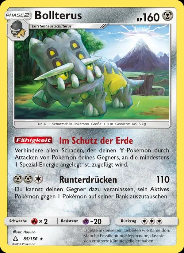 Bollterus — Ultra-Prisma 85 German Pokémon card