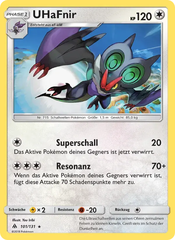 UHaFnir — Grauen Der Lichtfinsternis 101 German Pokémon card