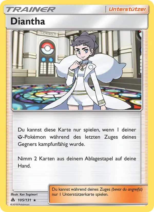 Diantha — Grauen Der Lichtfinsternis 105 German Pokémon card