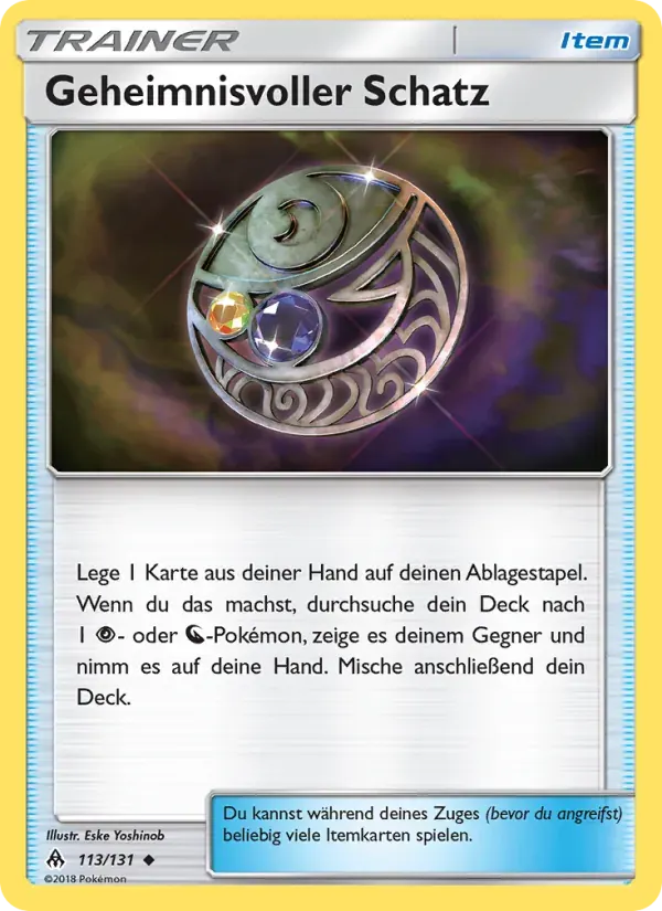 Geheimnisvoller Schatz — Grauen Der Lichtfinsternis 113 German Pokémon card