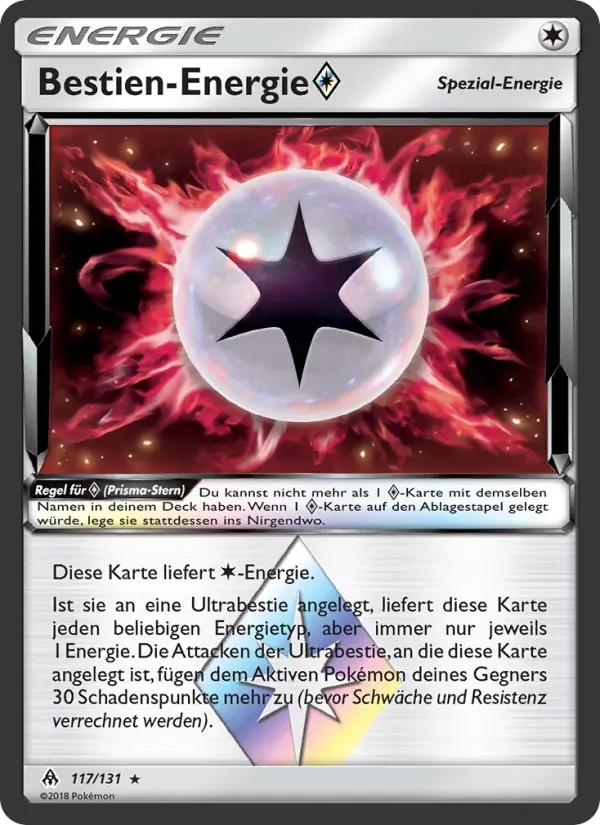 Bestien-Energie ◇ — Grauen Der Lichtfinsternis 117 German Pokémon card