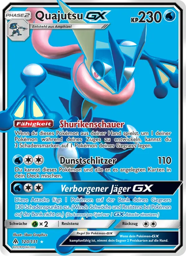 Quajutsu GX — Grauen Der Lichtfinsternis 120 German Pokémon card