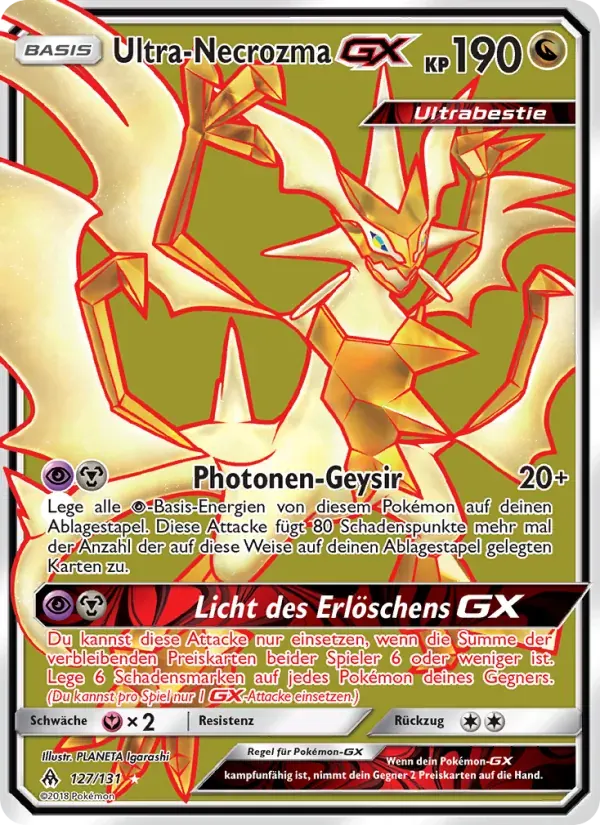 Ultra-Necrozma GX — Grauen Der Lichtfinsternis 127 German Pokémon card