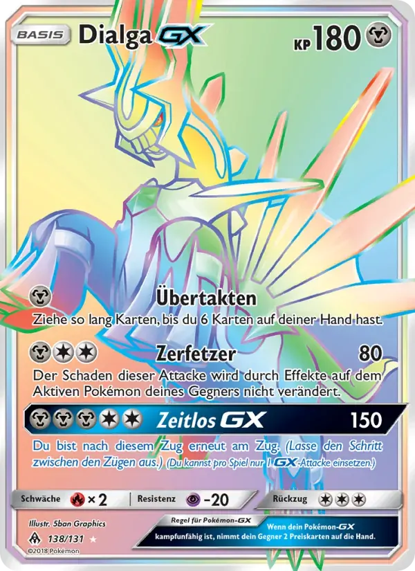 Dialga GX — Grauen Der Lichtfinsternis 138 German Pokémon card