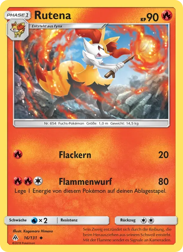 Rutena — Grauen Der Lichtfinsternis 16 German Pokémon card