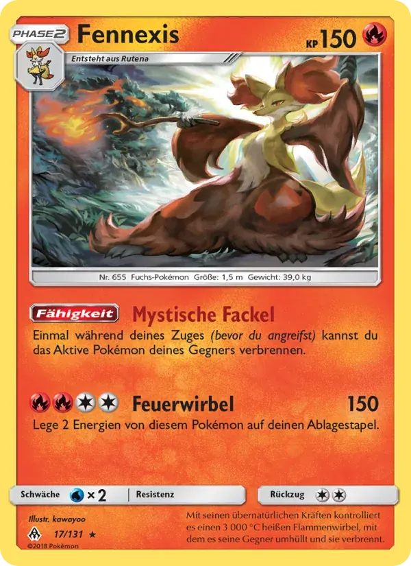Fennexis — Grauen Der Lichtfinsternis 17 German Pokémon card