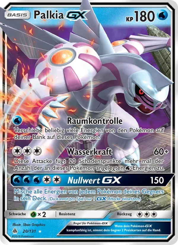 Palkia GX — Grauen Der Lichtfinsternis 20 German Pokémon card