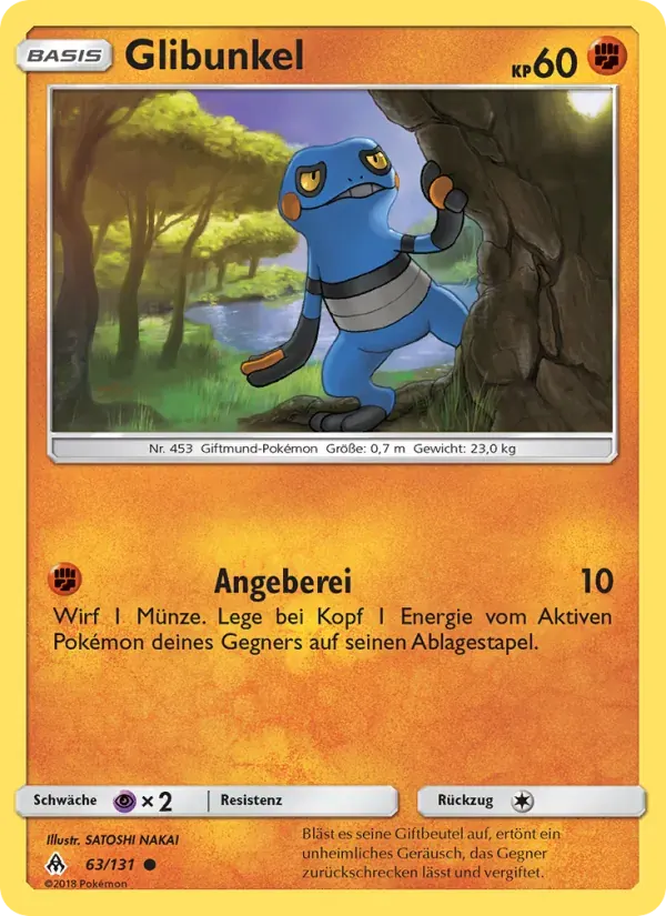 Glibunkel — Grauen Der Lichtfinsternis 63 German Pokémon card